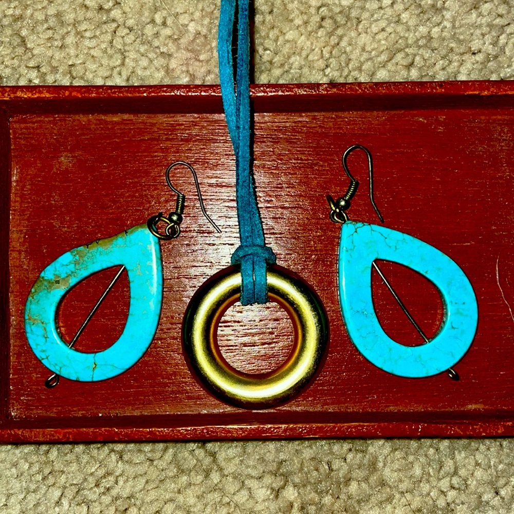 Boho Style Earring + Necklace Set